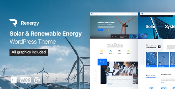 Renergy v1.0.3 - 太阳能/可再生能源WordPress主题