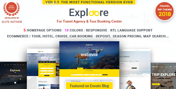 EXPLOORE v5.8 - 旅游预订/旅游机构WordPress主题